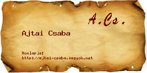 Ajtai Csaba névjegykártya